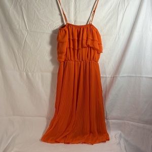 Orange  dress beautiful colour/ style great for summer